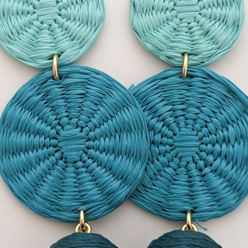 J.Crew Triple-Drop Raffia Earrings - Picture 3 of 6
